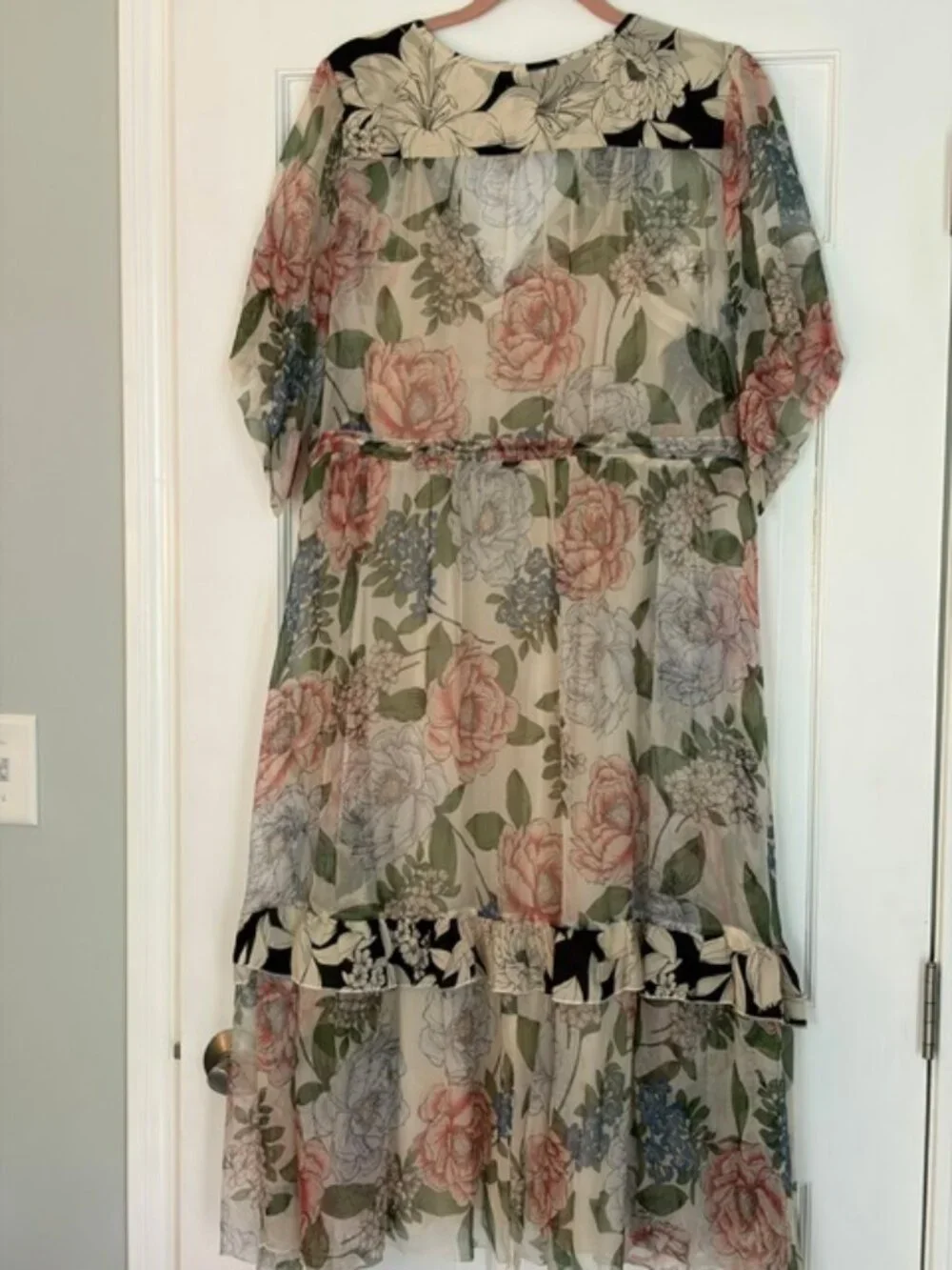 JADE by Johnny Was Flowy, Floral Dress - L - Picture 5 of 8